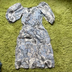 Zara square neck dress